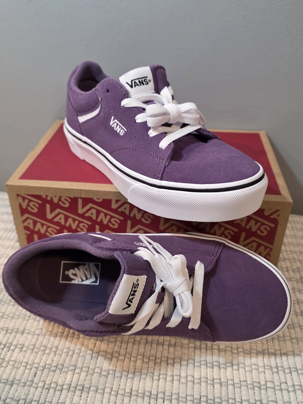 Vans Kids’ Purple Suede Low-Top Sneakers